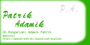 patrik adamik business card